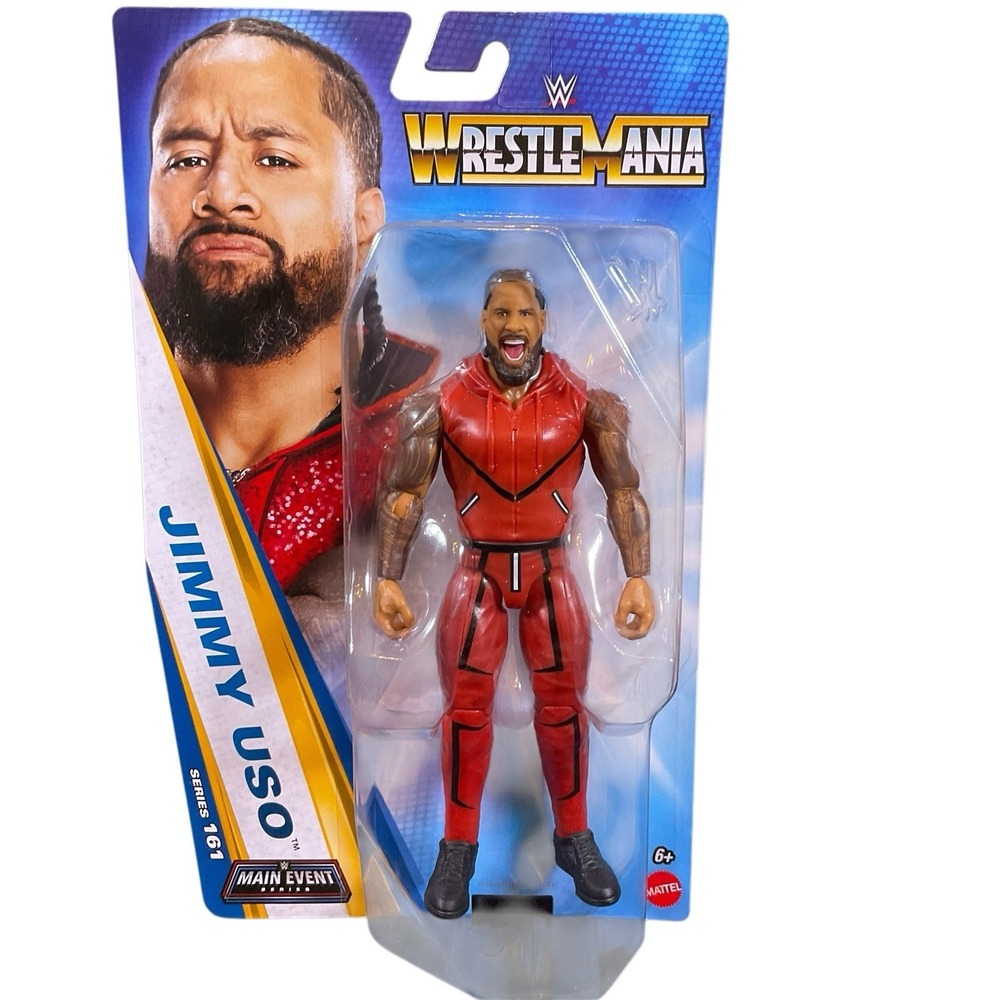 WWE Main Event Series 161 WrestleMania Jimmy Uso Figure Red Outfit New In Hand
